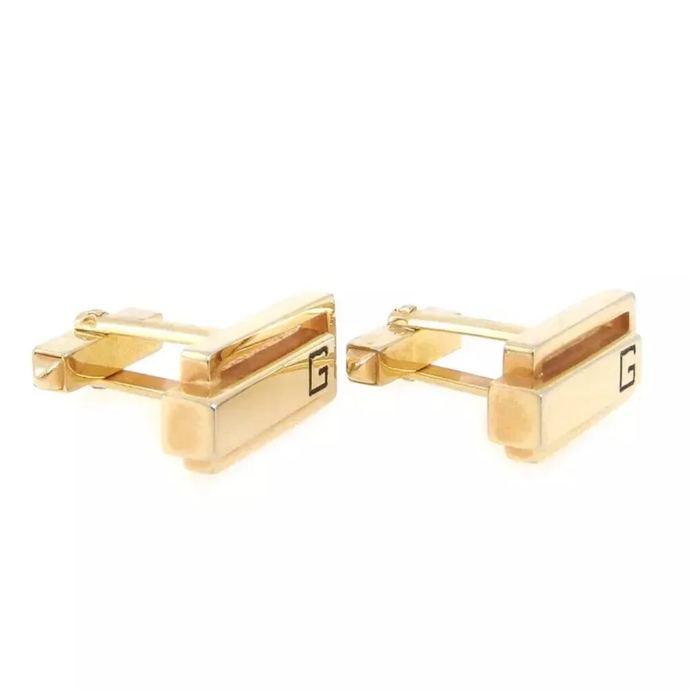 GIVENCHY Cufflinks G Mark Gold Plated Authentic used